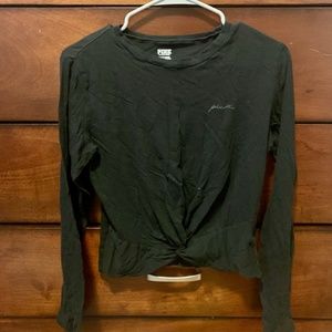 PINK black tie/knot top